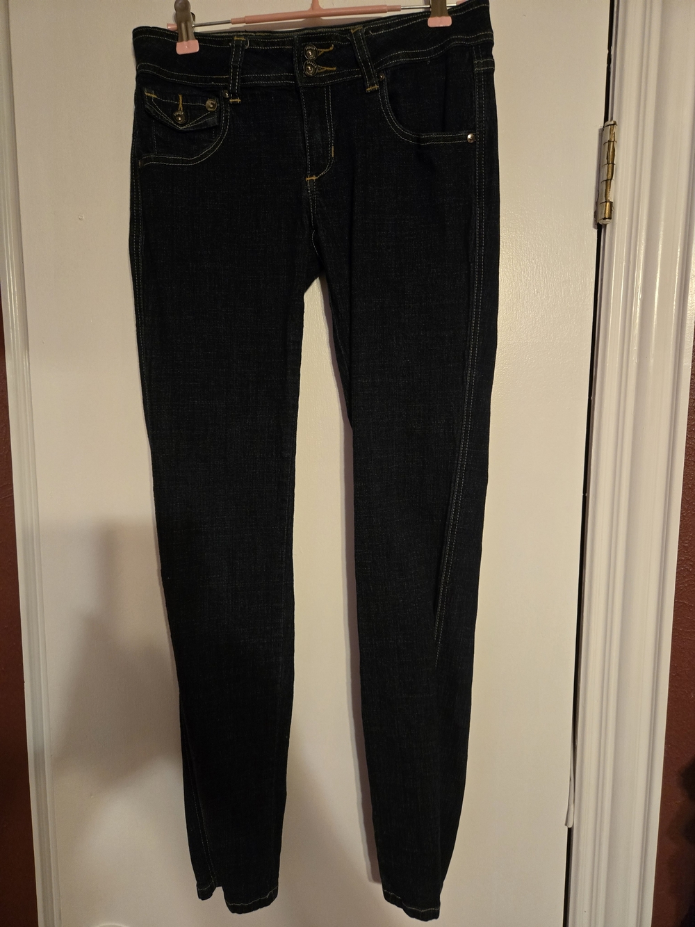 Papaya Dark Indigo Skinny Jeans with Contrast Stitching